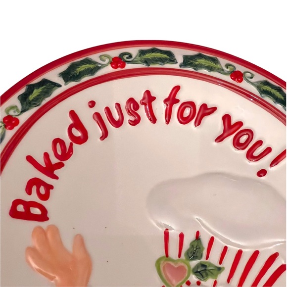Gourmet Fitz & Floyd Christmas Confections 9” canapé Santa Claus plate - Picture 2 of 10